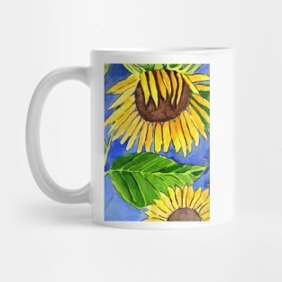 Bright Sunflowers Mixed Media Art Mug